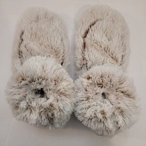 Warmies Womens Size 6 to 10 Microwavable Boot Slippers OS Cream Scented Faux Fur